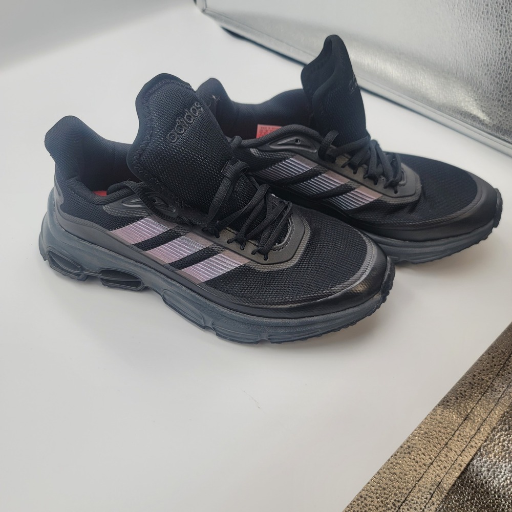 NWT Adidas Quadcube Mens Running Shoes Black Carbon Size 7 Low Top Gorpcore